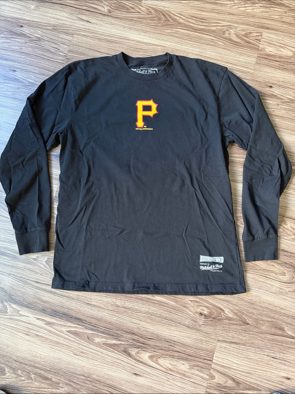 Mitchell & Ness Black Pirates Long-Sleeve Tee